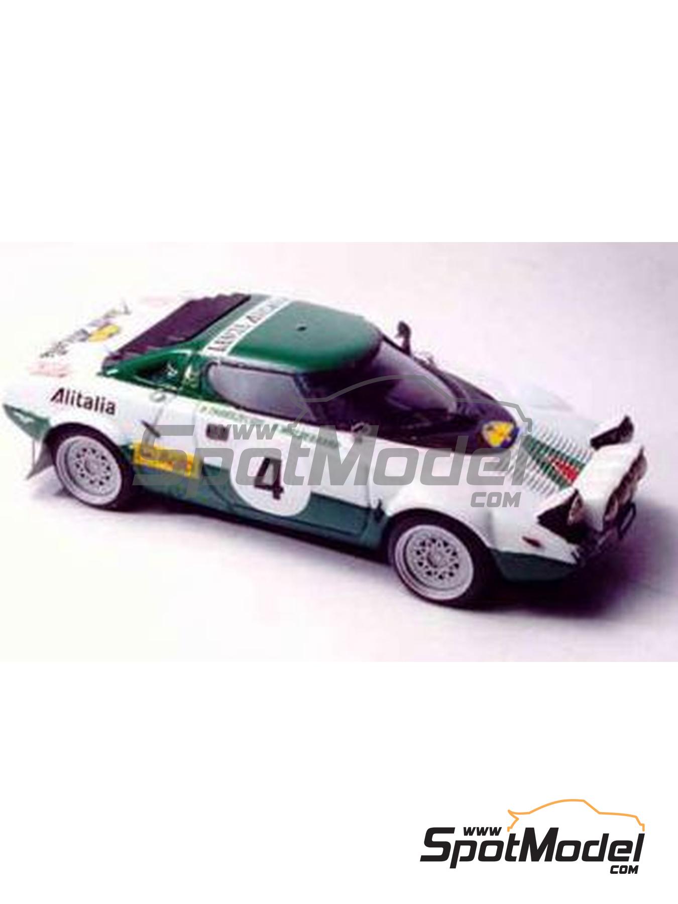 Lancia Stratos HF Group 4 sponsored by Alitalia - Svezia Sweden Rally 1975.  Car scale model kit in 1/43 scale manufactured by Arena Modelli (ref. ARE1